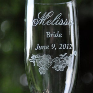 Wedding Toasting Glasses, Decor, Table Settings,Bride and Groom by Design Imagery Engraving image 1