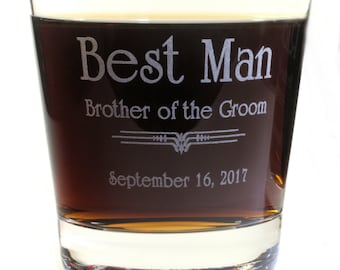 Wedding Party Crystal Rocks Glass