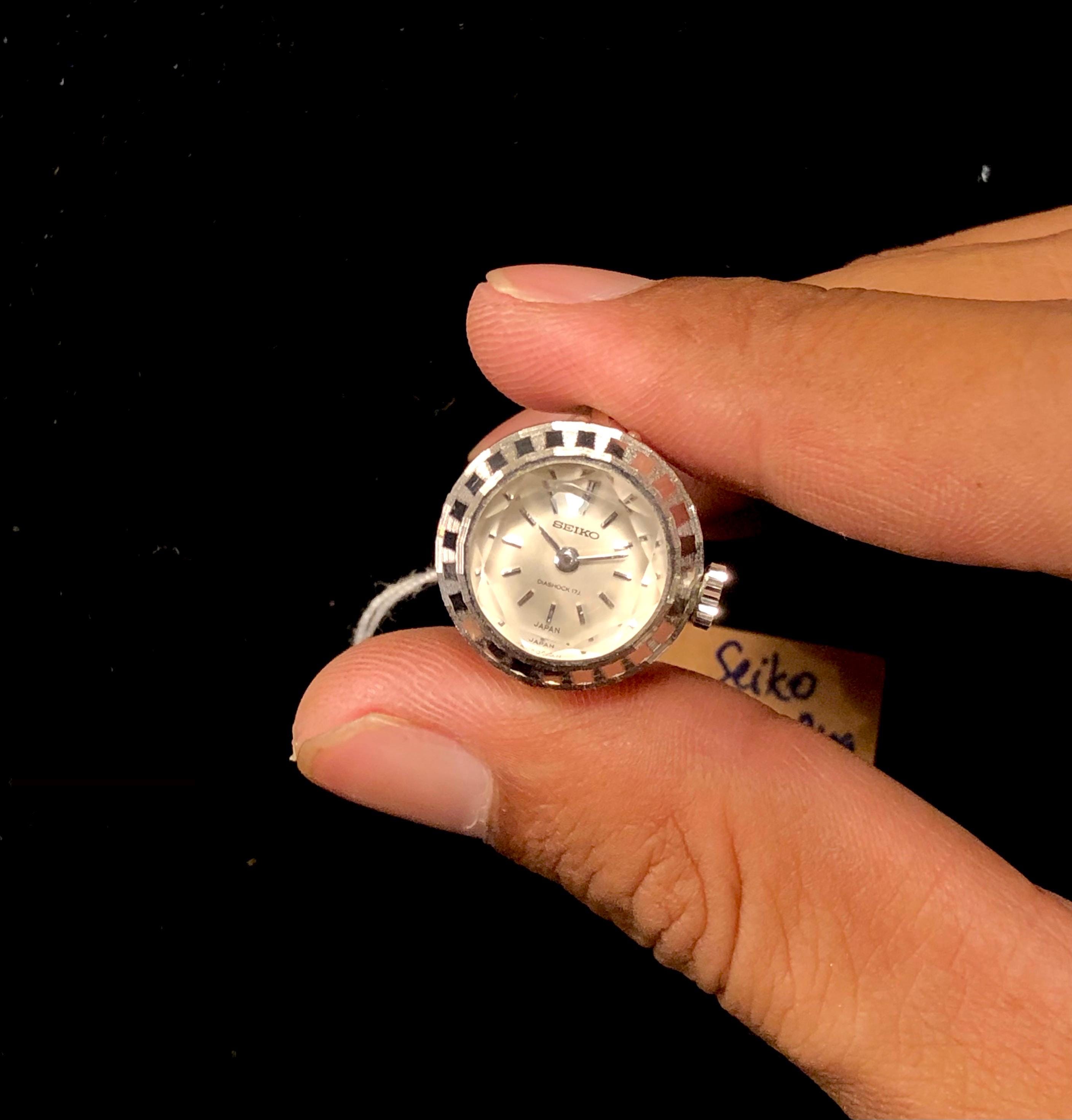 SEIKO シルバー系リングウォッチ Seiko Ring - Etsy