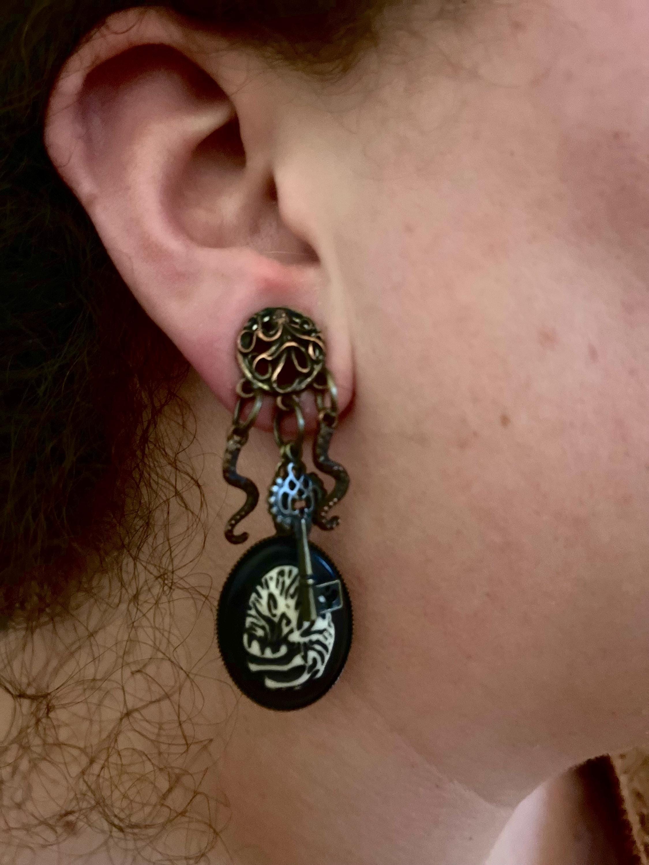 Plug Pour Piercing En Bois Avec Centre En étain Doré Concave - Neuf Avec étiquettes