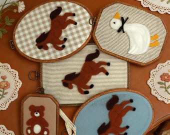 Hand Felted Horse Embroidery Hoop, Nursery Wall Art with Western Style Multiple styles available