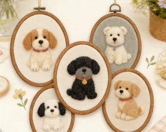 Custom Felt Animal Embroidery Hoop – Personalized Nursery Decor