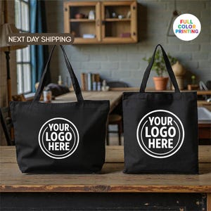 Custom Bulk Logo Tote Bags, Personalized Business Logo Canvas Bags, Event Giveaway, Small Business Packaging, Bulk Order Tote