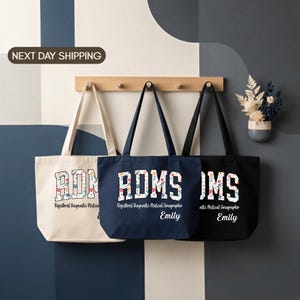 Personalized RDMS Tote , Sonographer Appreciation Gift, Diagnostic Medical Sonography Team Bag, Ultrasound Tech Week Tote, OBGYN Clinic Bag
