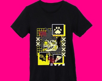 Wildes Pelz-T-Shirt: Cyber Wolf Design