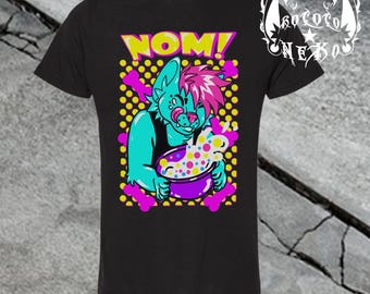 T-shirt graphique en fourrure « Nom » : vêtements Anthro Art Pride