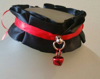 Black and Red Kitten Cat Bell Collar