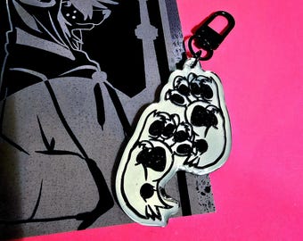 Furry Paws Keychain: Anthro Neon Acrylic Charm