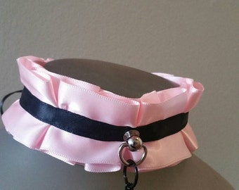 Baby Pink and Black Kitten Play  Cat Bell Collar / cat girl / card captor sakura / cosplay