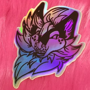 Furry sticker holographic