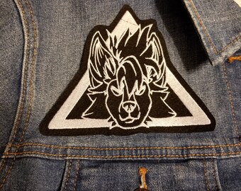 Furry patch, hyena furry patches, furry fandom merch, fursuit accessories, fursona badge embroidery, furry iron on patch