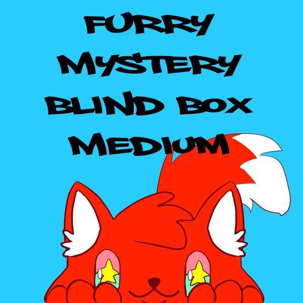 Furry Blind Bag medium, furry blind box, furry mystery box, fursona fursuit merch