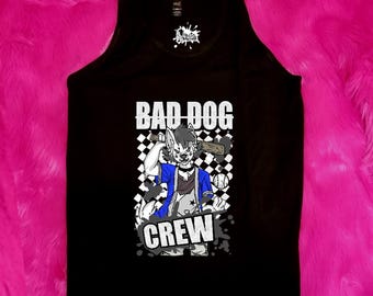 Furry Bad Dog Crew Tank Top: Anthro Yeen Fandom