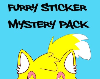 Furry sticker mystery box, furry Blind Bag Mini, furry blind box, fursona fursuit merch, furry mystery art