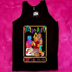 Furry tank top, nom pizza party furry fandom merch apparel