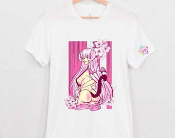 Anime shirt, sakura flower tee, ahegao tshirt, anime girl tshirt, cute succubus anime graphic tee, hentai tshirt, tsundere yandere shirt