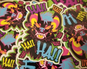 Hyena stickers, Furry sticker, hyena clear vynil sticker, yeen  car stickers furry