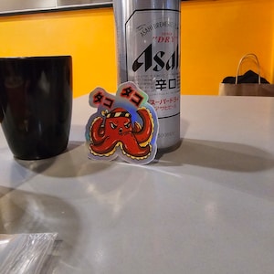 Japanese food snacks takoyaki sticker, furry sticker, anime decals