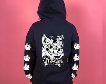 Furry long sleeve shirts, fursona hoodie zip, furry fandom jacket, stay feral apparel, yote merch, furry dance clothes