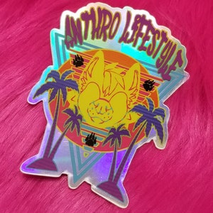 Holographic furry sticker waterproof, furry car accessories