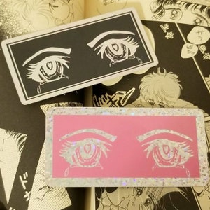 Anime eyes sticker, anime car sticker, anime car accessories magnet, cute girl stationary, cute anime eyes car magnet, anime gifts shoujou