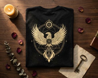 Camiseta Griffin / Camiseta con gráfico de geometría sagrada / Moda de fantasía