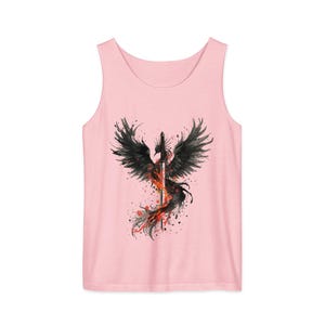 Phoenix Katana Tank Top | Japanese Fire Bird Sleeveless Shirt | Warrior Phoenix Unisex Tank | Fantasy Top