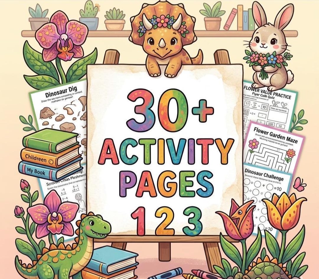 Kids Travel Activity Book Printable | Summer Busy Book for Kids | Road ...