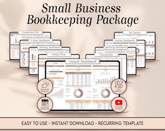 Hoja de cálculo de contabilidad sencilla para pequeñas empresas, hojas de cálculo de Google, pérdidas y ganancias, plantilla de factura contable, seguimiento de impuestos sobre las ventas, descarga digital