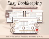 Small Business Bookkeeping Spreadsheet Google sheets Template Sales Expense Tracker Accounting template Income Tracker Digital Download