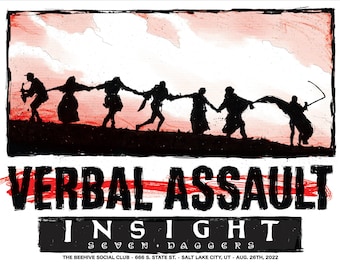 Verbal Assault/Insight/Seven Daggers SLC gig Poster