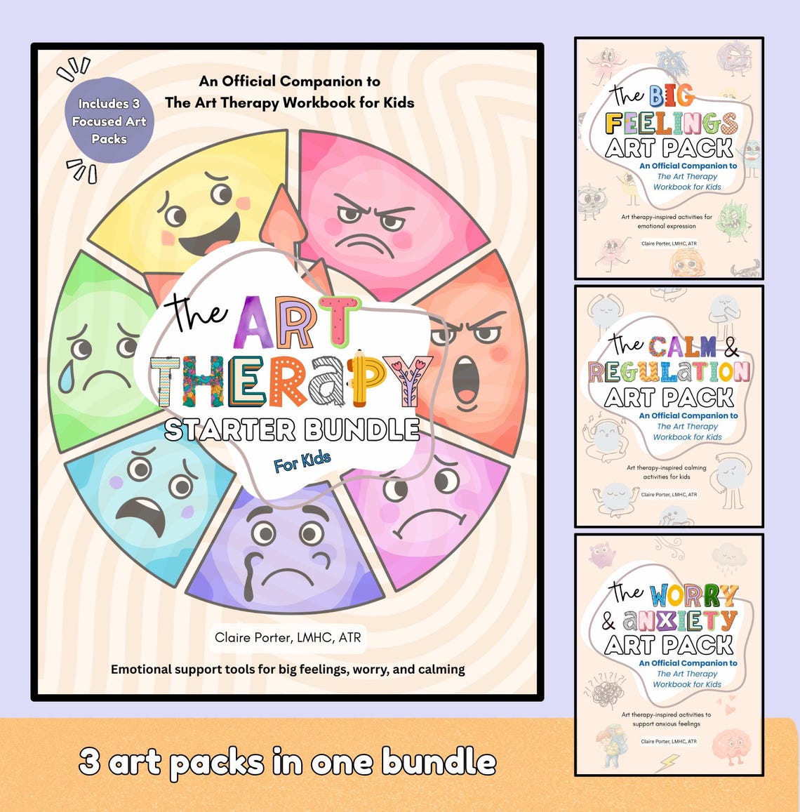 Art Therapy Starter Bundle for Kids | Emotional Regulation and Anxiety ...