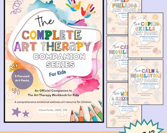Complete Art Therapy Companion Series for Kids | Counseling & SEL Art Activities | Emotional Wellness Toolkit