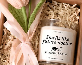 Smells Like Future Doctor Candle Gift Box for Medical Student Gift Set