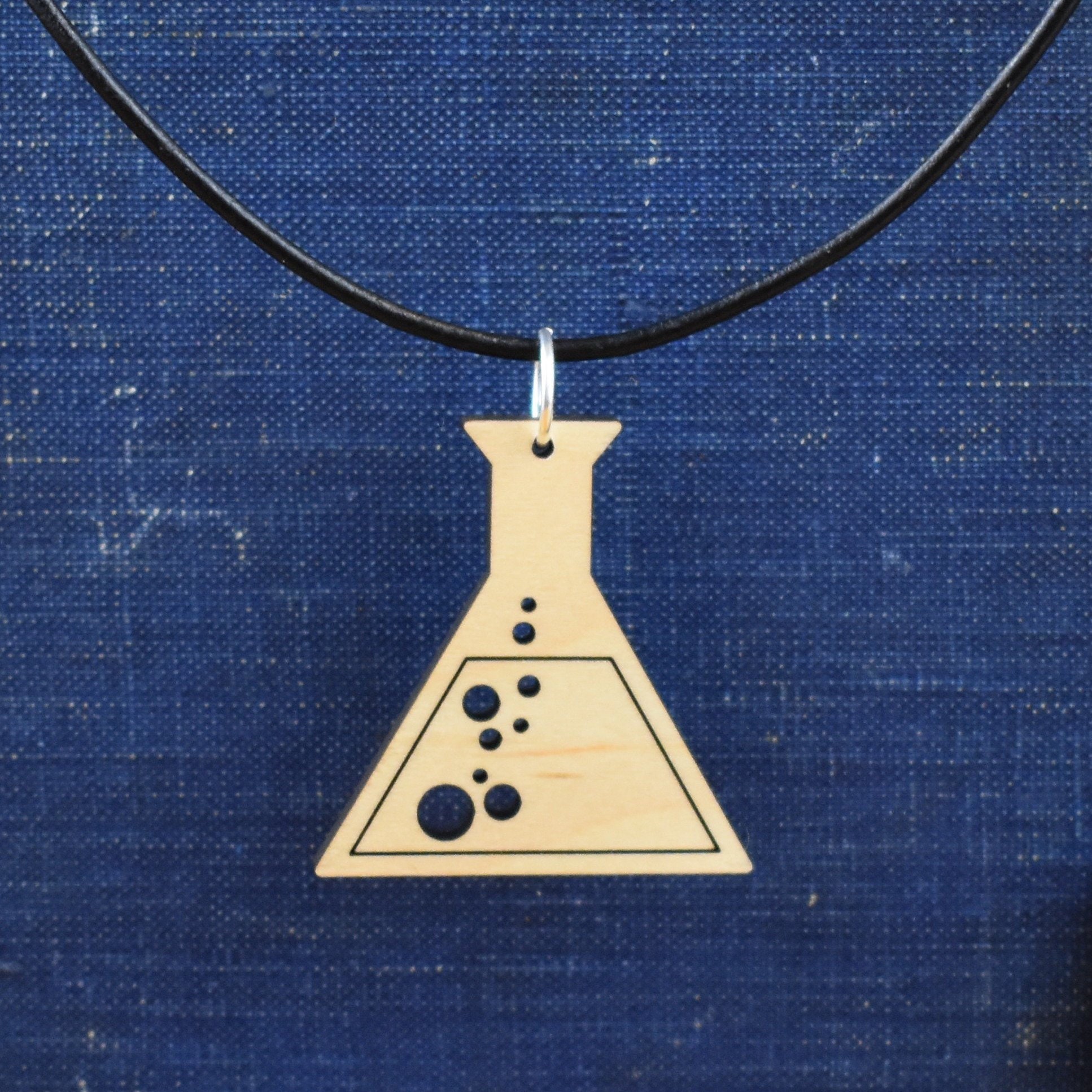 Chemistry science jewelry Flask necklace Science gifts Etsy