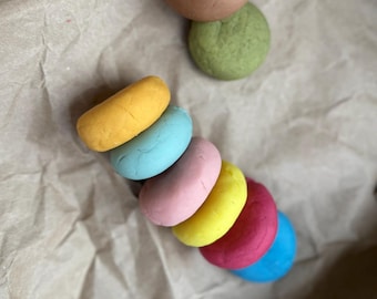 Natural Play Dough for Kids | Sensory Play Dough | Non-Toxic Montessori Inspired Handmade Plant-Based Dough in Jar