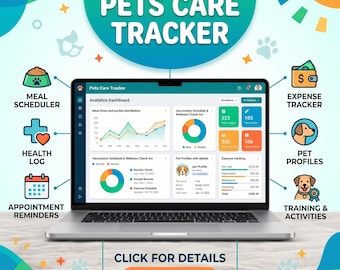 Pet Care Planner, Pet Health Tracker, Pets Medical Record App, Vet Visit Log, Vaccination Scheduler & Medication Reminder for Dogs, Cats