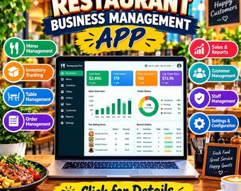 Restaurant Management Software App, Small Business Accounting, Cafe Menu Costing, Catering, Bookkeeping, Inventory Tracker, POS & Invoicing