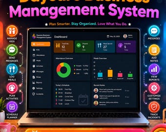 All-in-One Daycare Business Management Software, Children Daycare Planner App, Offline Childcare Tracker, Preschool for Kids of Busy Mom