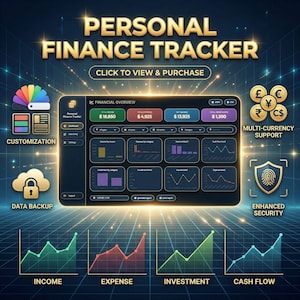 Personal Finance Tracker, Monthly Budget Application, Automated Expense Tracker Dashboard, Investment Tracker, Financial Budget Planner