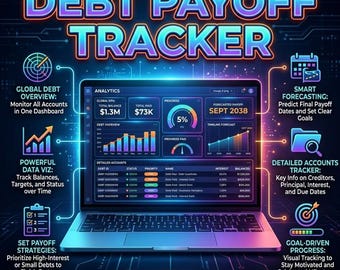 Debt Payoff Tracker, Personal Finance Dashboard, Mortgage Planner, Loan Calculator App, Financial Freedom Tool, Money Management Software