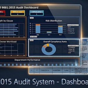 Checkliste für interne Audits nach ISO 9001:2015 | Dashboard für Qualitätsmanagementsysteme (QMS) Bild 5