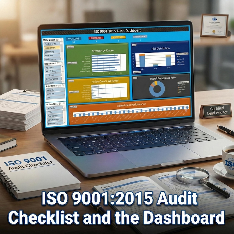 Checkliste für interne Audits nach ISO 9001:2015 | Dashboard für Qualitätsmanagementsysteme (QMS) Bild 8