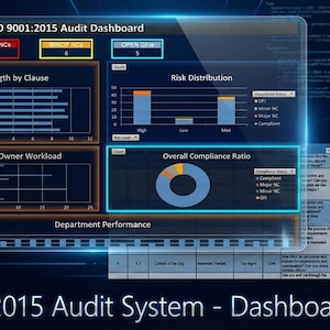 Checkliste für interne Audits nach ISO 9001:2015 | Dashboard für Qualitätsmanagementsysteme (QMS) Bild 2