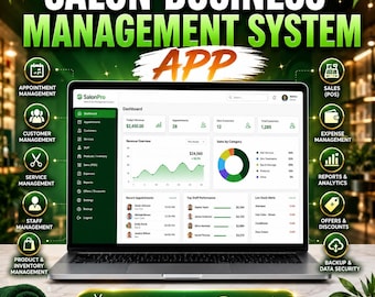 Salon Business Management System App, Hairdresser Spa Software, Barbershop Manager, Haircut, Nails, Skin Care Beauty Parlor, Wellness Center