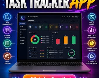 Tasks Tracking System, Project Management Suite, Task Manager Dashboard, Kanban Board, Team Collaboration & Agile Workflow Productivity Tool