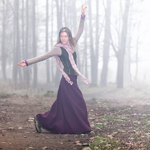 Witches in Nature Cashmere Woollen Skirt / Bohemian / Elven / Long skirt