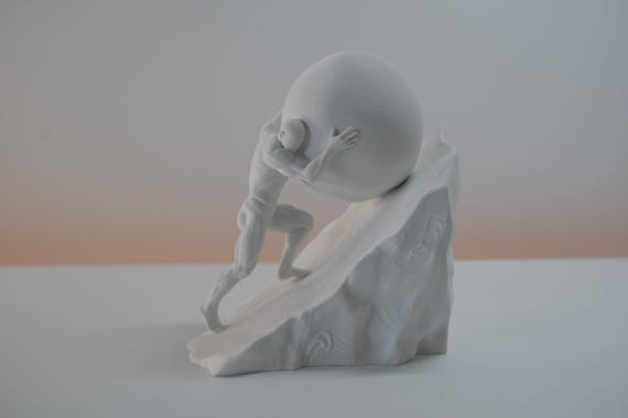 Sisyphus Sculpture – Persistence & Resilience Statue | Stoic Entrepreneur Gift | Greek Mythology Desk Decor | Motivational