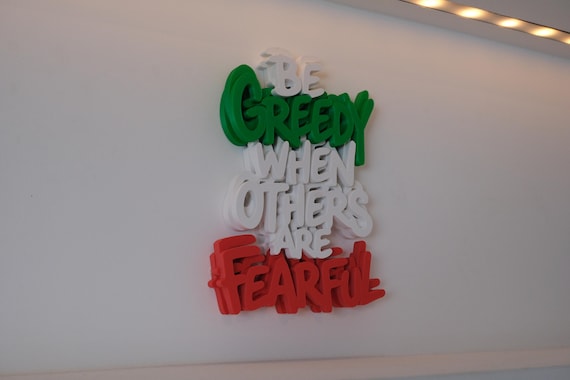 Be Greedy When Others Are Fearful Wall Art