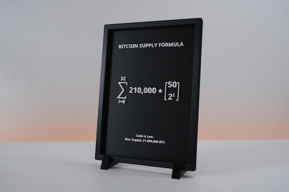 Bitcoin Supply Formula Wall Art
